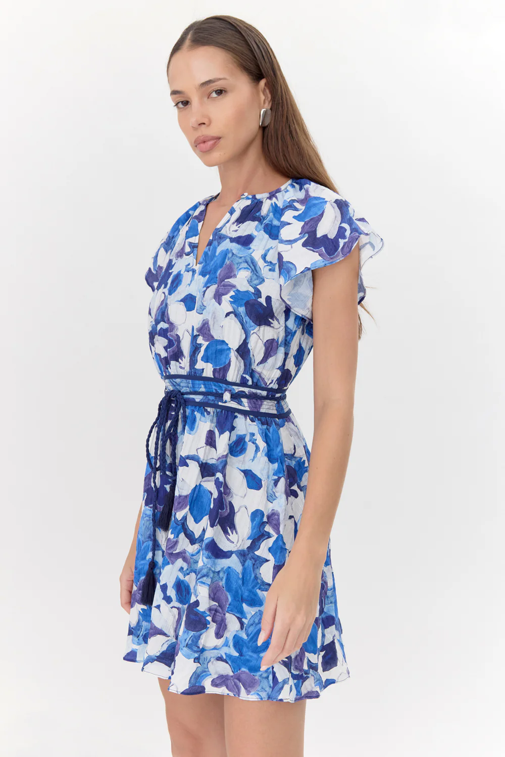 Aeila Textured Braided Belt Mini Dress - Image 3