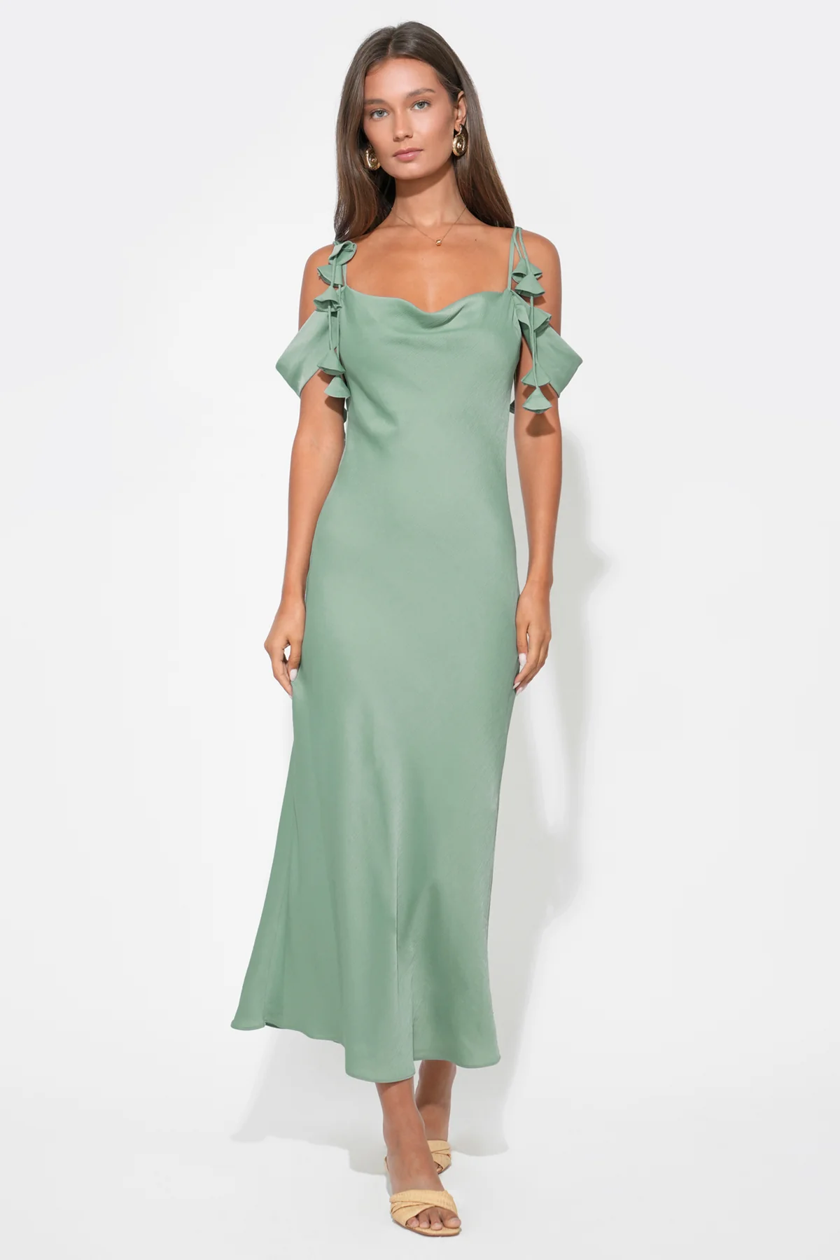 Alana Off The Shoulder Cowl Neck Dress