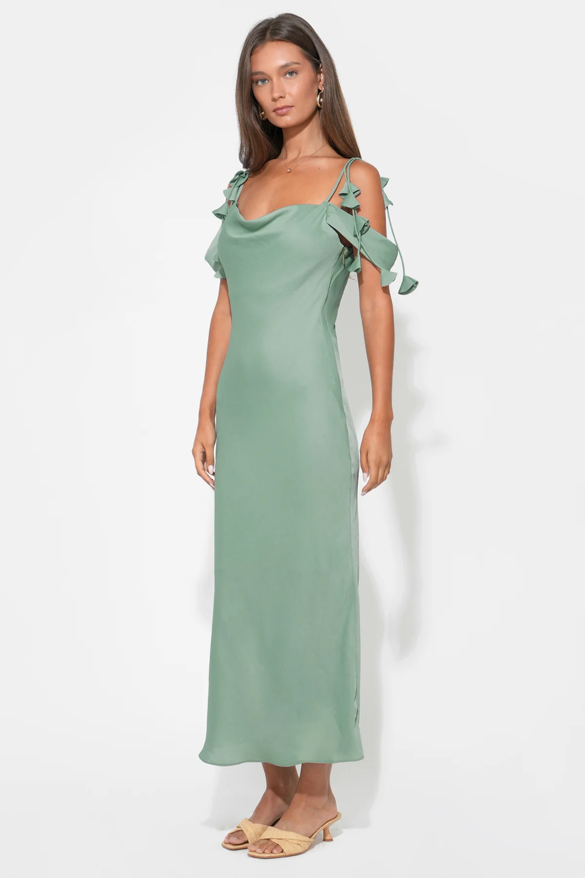 Alana Off The Shoulder Cowl Neck Dress - Image 2