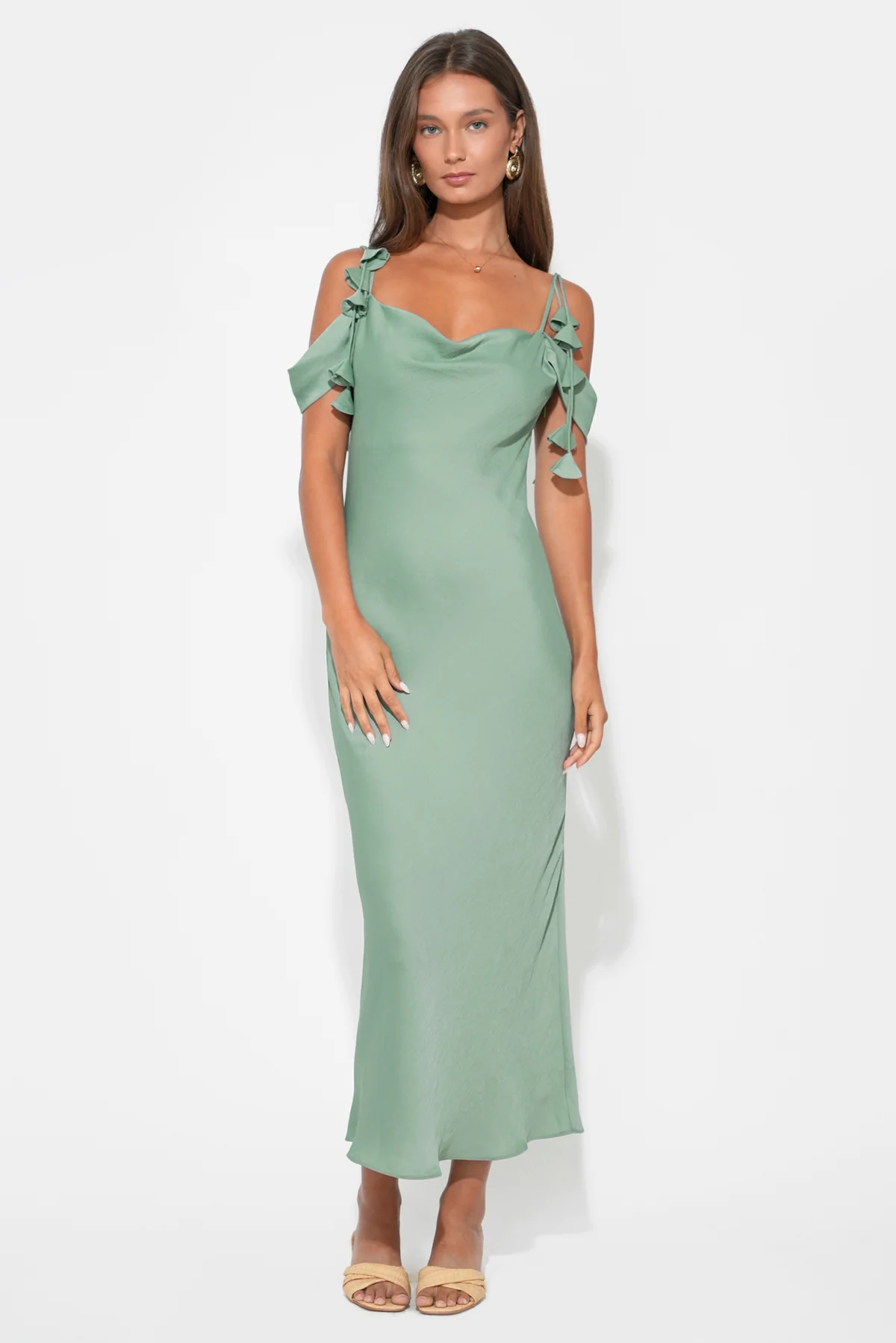 Alana Off The Shoulder Cowl Neck Dress - Image 4