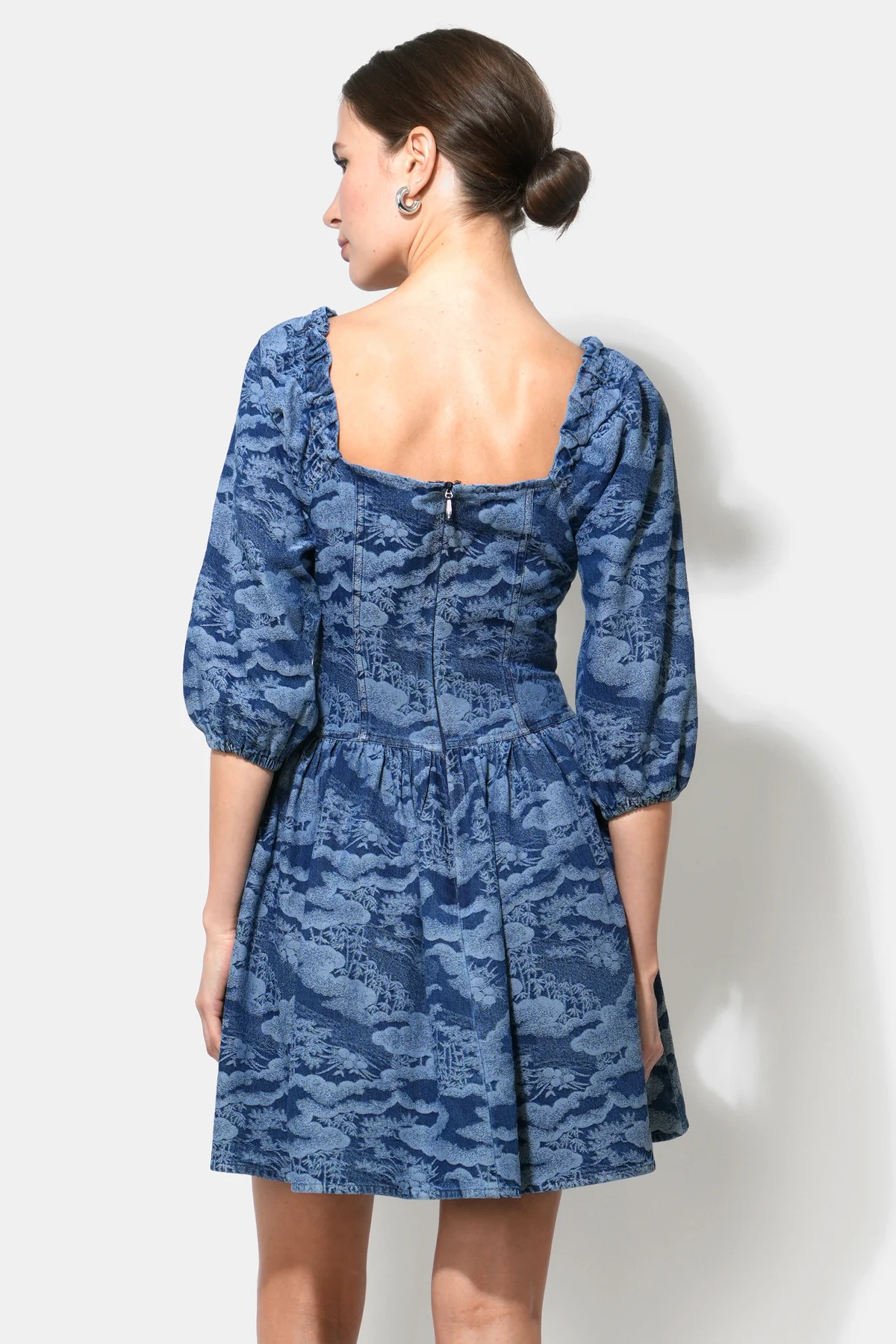 Alani Long Sleeve Denim Mini Dress - Image 3