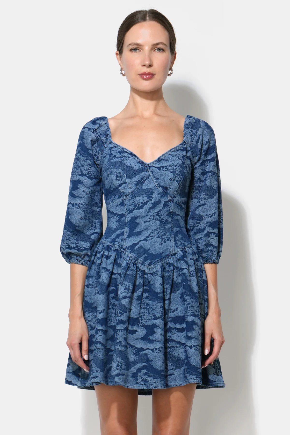 Alani Long Sleeve Denim Mini Dress - Image 4