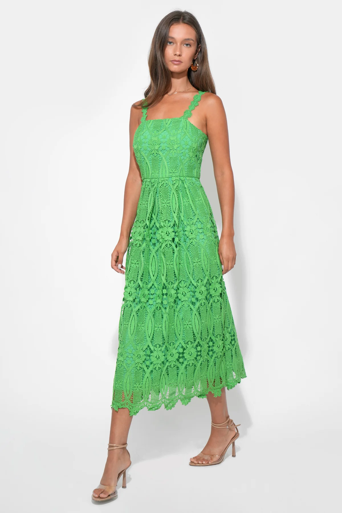 Alice Strap Lace Midi Dress - Image 4