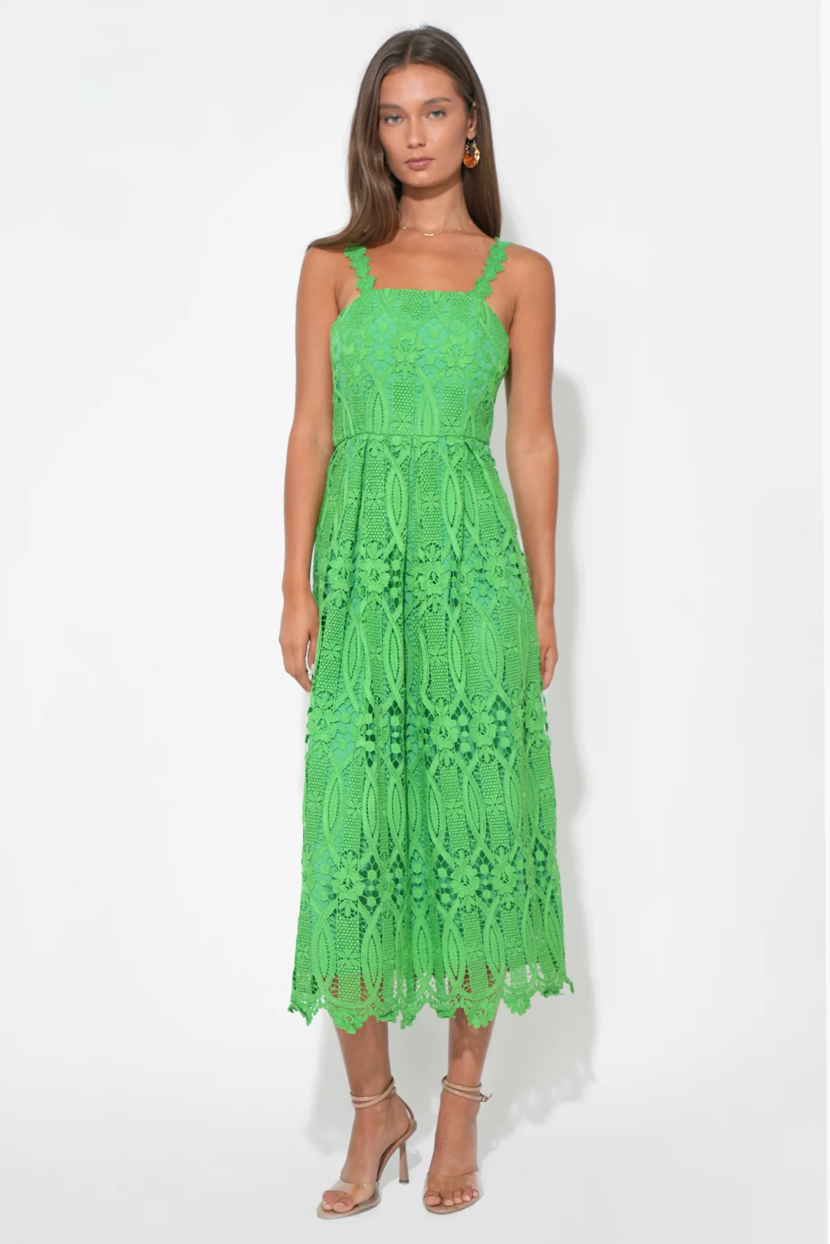 Alice Strap Lace Midi Dress - Image 5