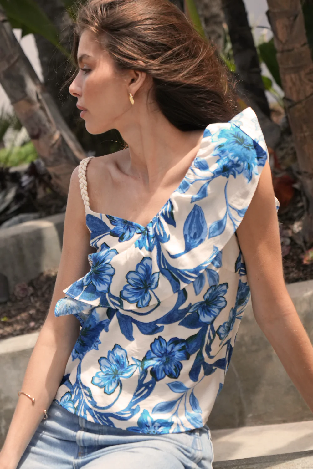 Alina Asymmetrical Printed Top - Image 3