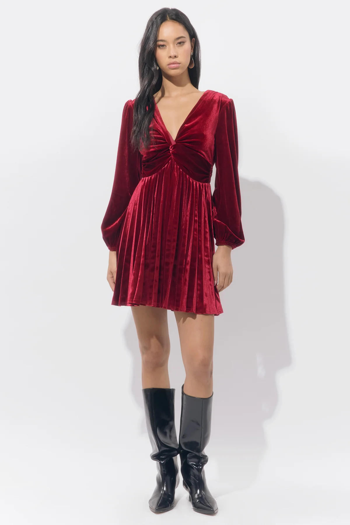Amaree Pleated Mini Dress - Image 4