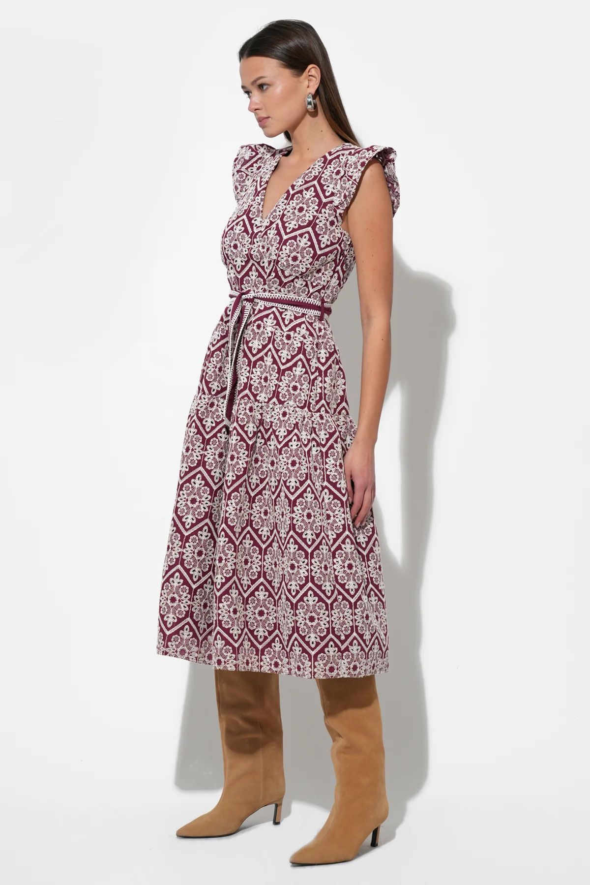 Anell Halter Embroidered Dress - Image 2