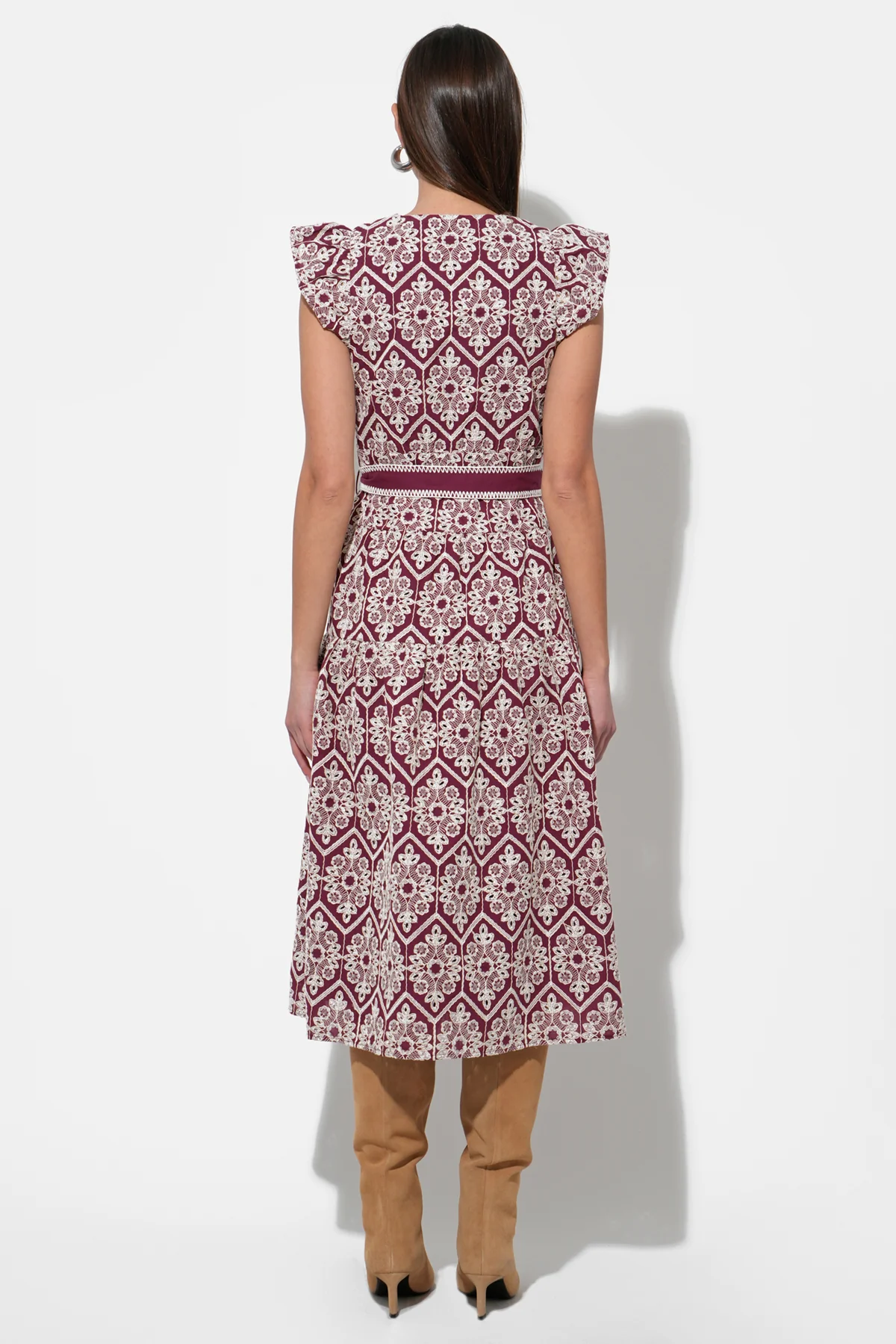 Anell Halter Embroidered Dress - Image 3