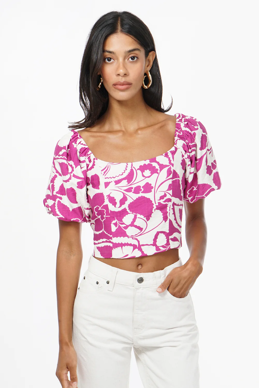 Anissa Puff Sleeve Floral Top - Image 3