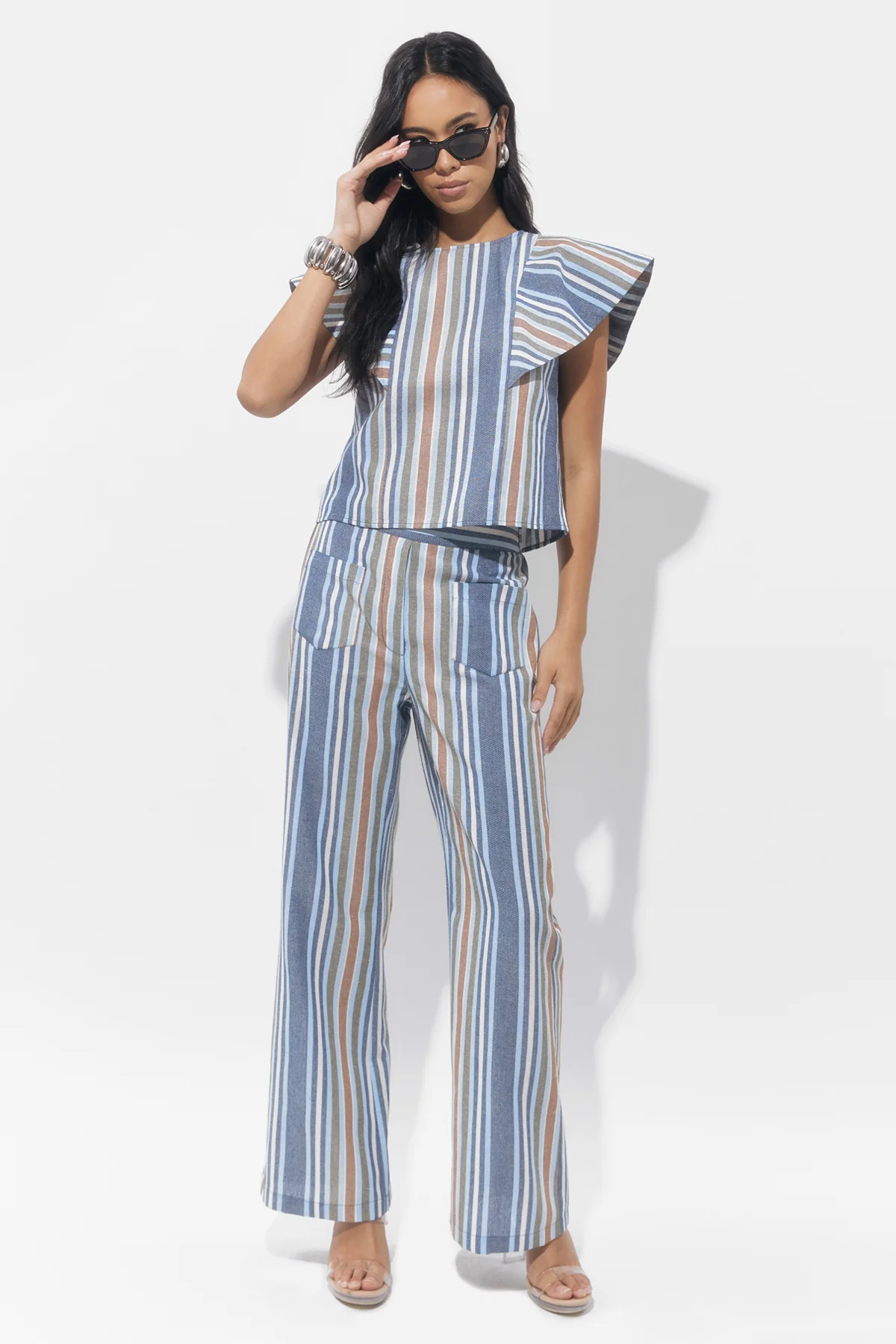 Anora Striped Relaxed Trouser - Image 3