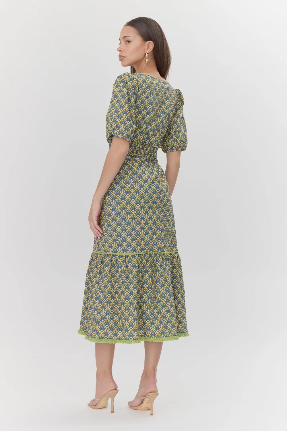 Ara Front Tie Printed Midi Dress - Image 4