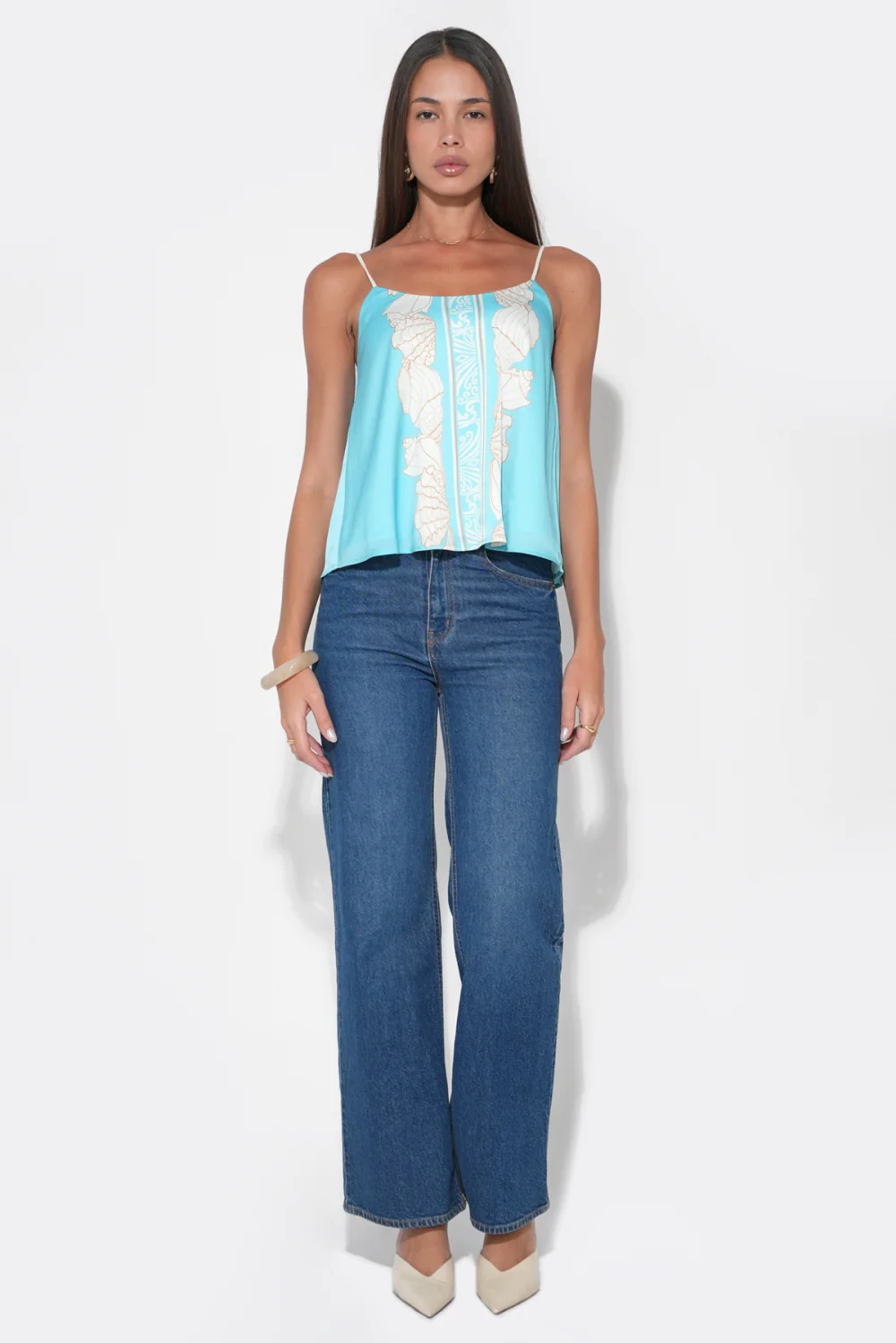 Arabella Braided Tie Straps Printed Top - Image 4