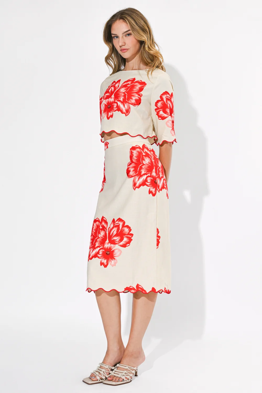 Ashley Scallop Printed Skirt - Image 5