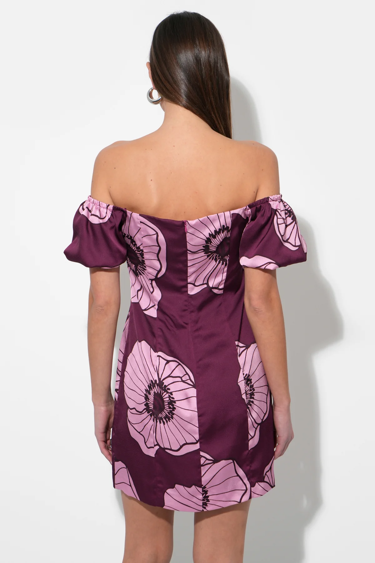 Aster Puff Sleeve Off Shoulder Mini Dress - Image 4