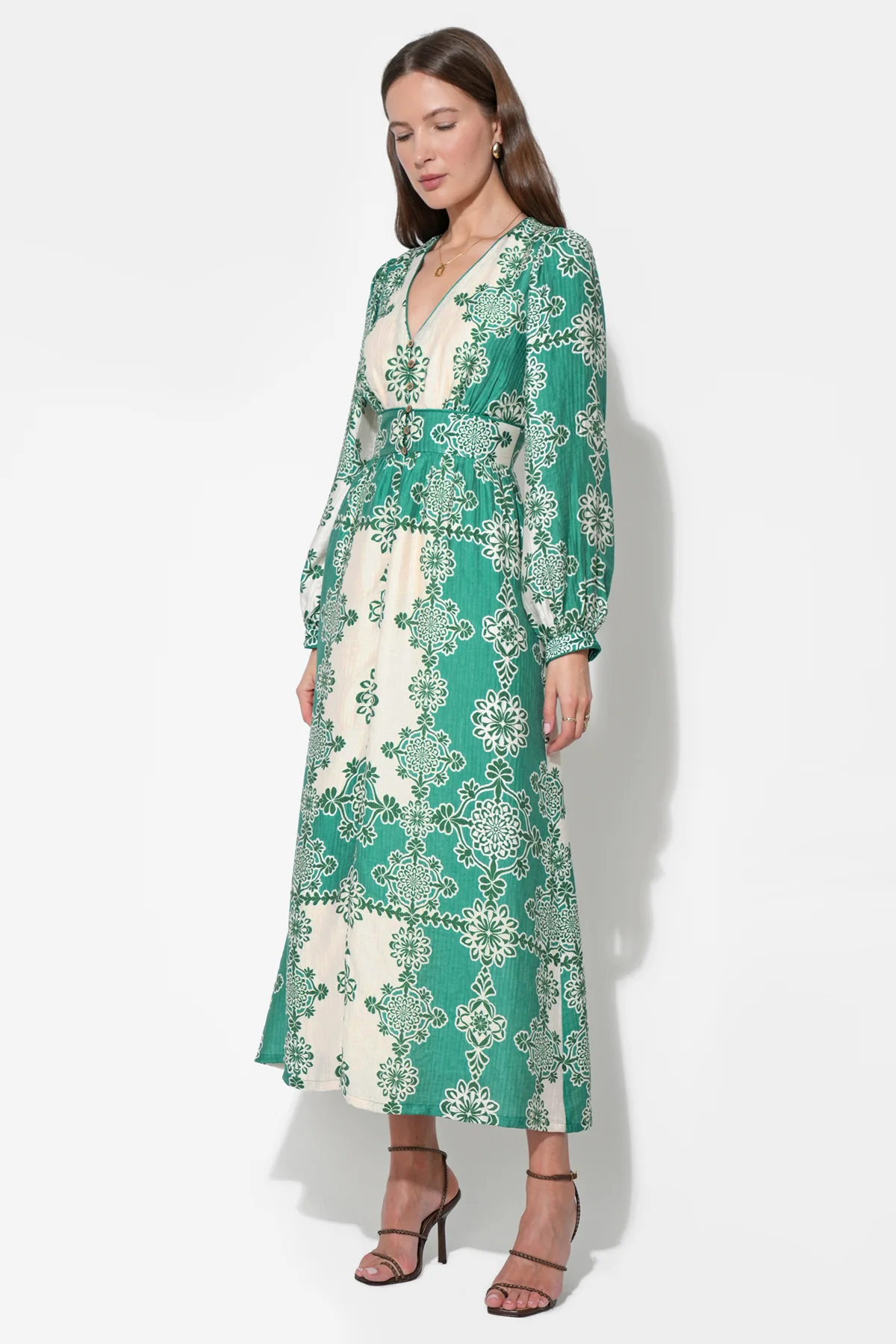 Athena V-Neck Maxi Dress - Image 3