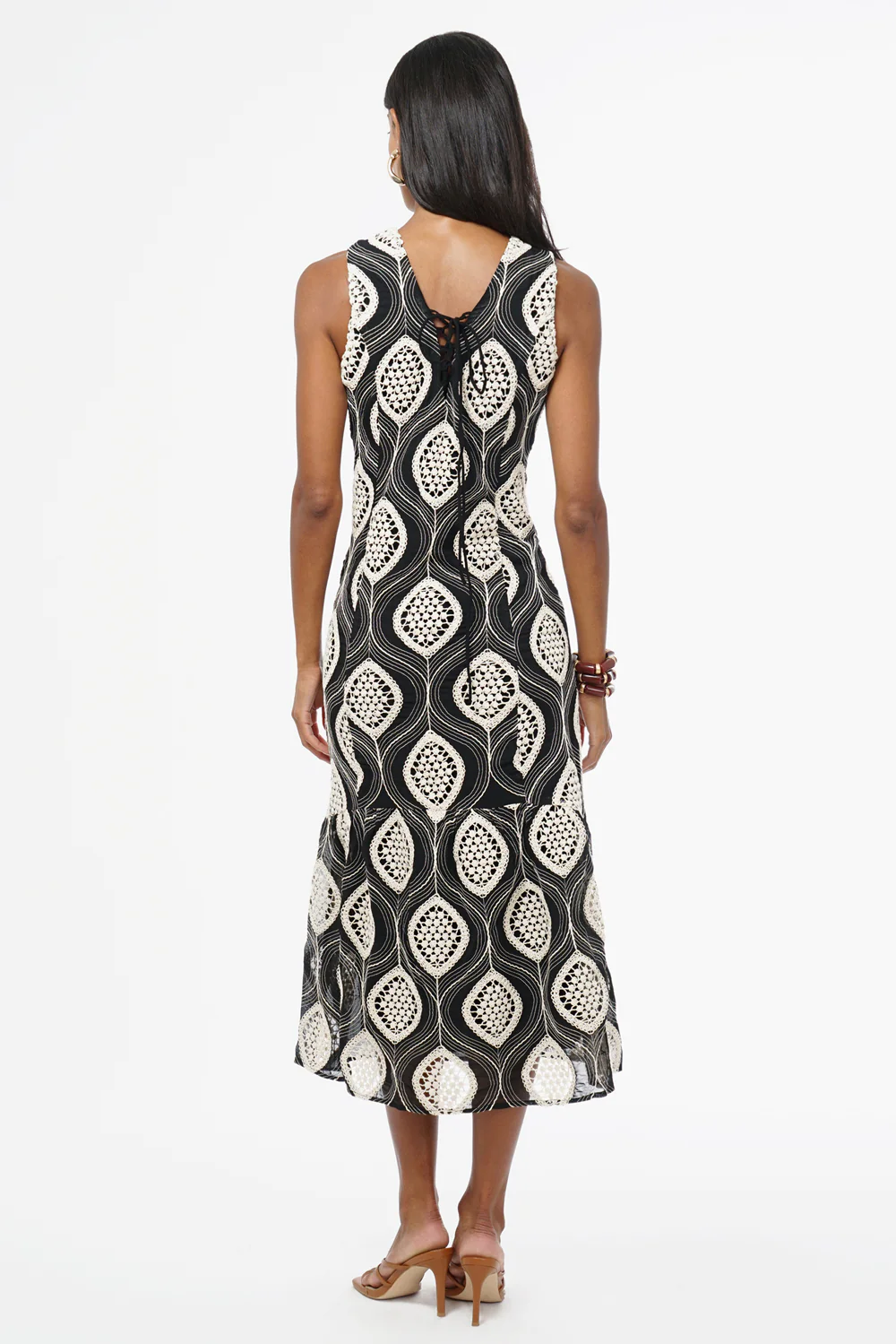 Austrid Embroidered Cotton Midi Dress - Image 5