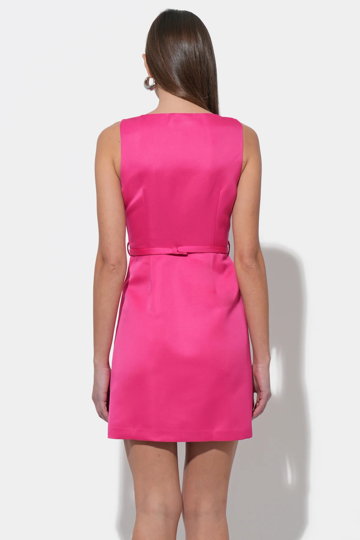 Barbara Dutch Satin Fit And Flare Mini Dress - Image 6