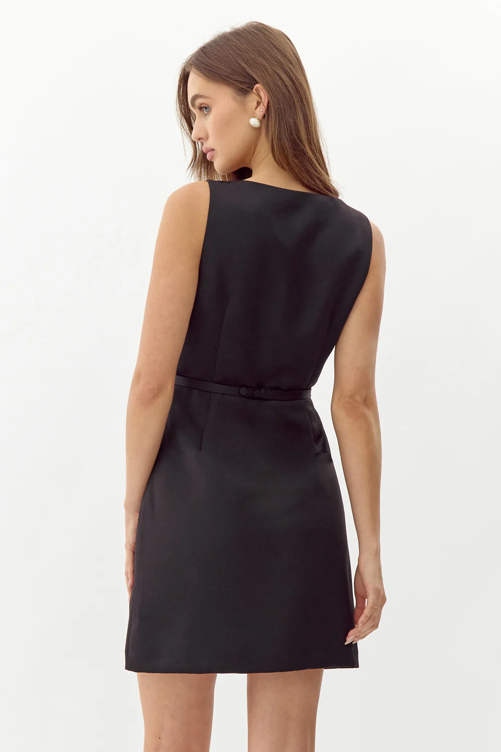 Barbara Dutch Satin Fit And Flare Mini Dress - Image 3