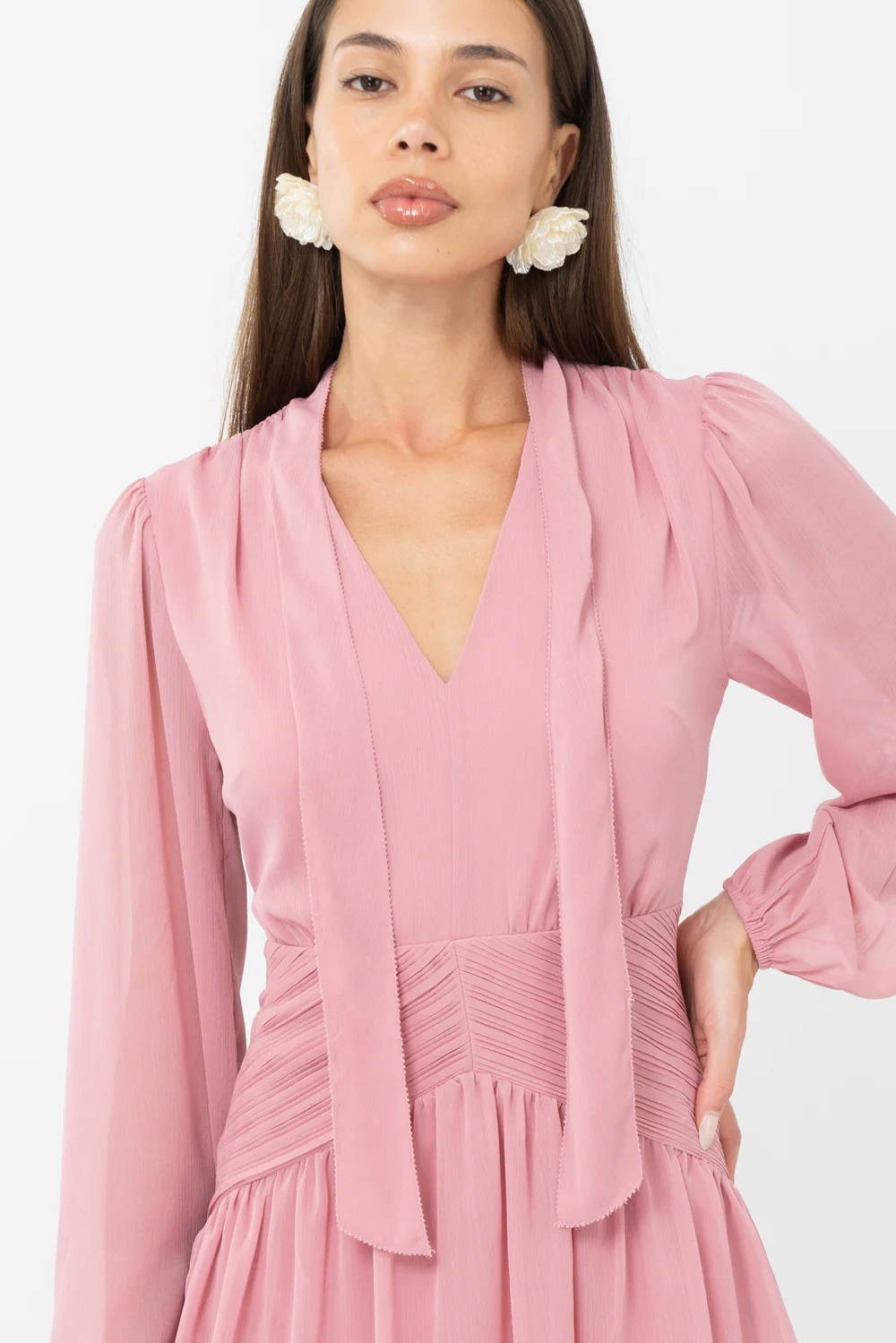 Betsy Neck Tie Mini Dress - Image 6