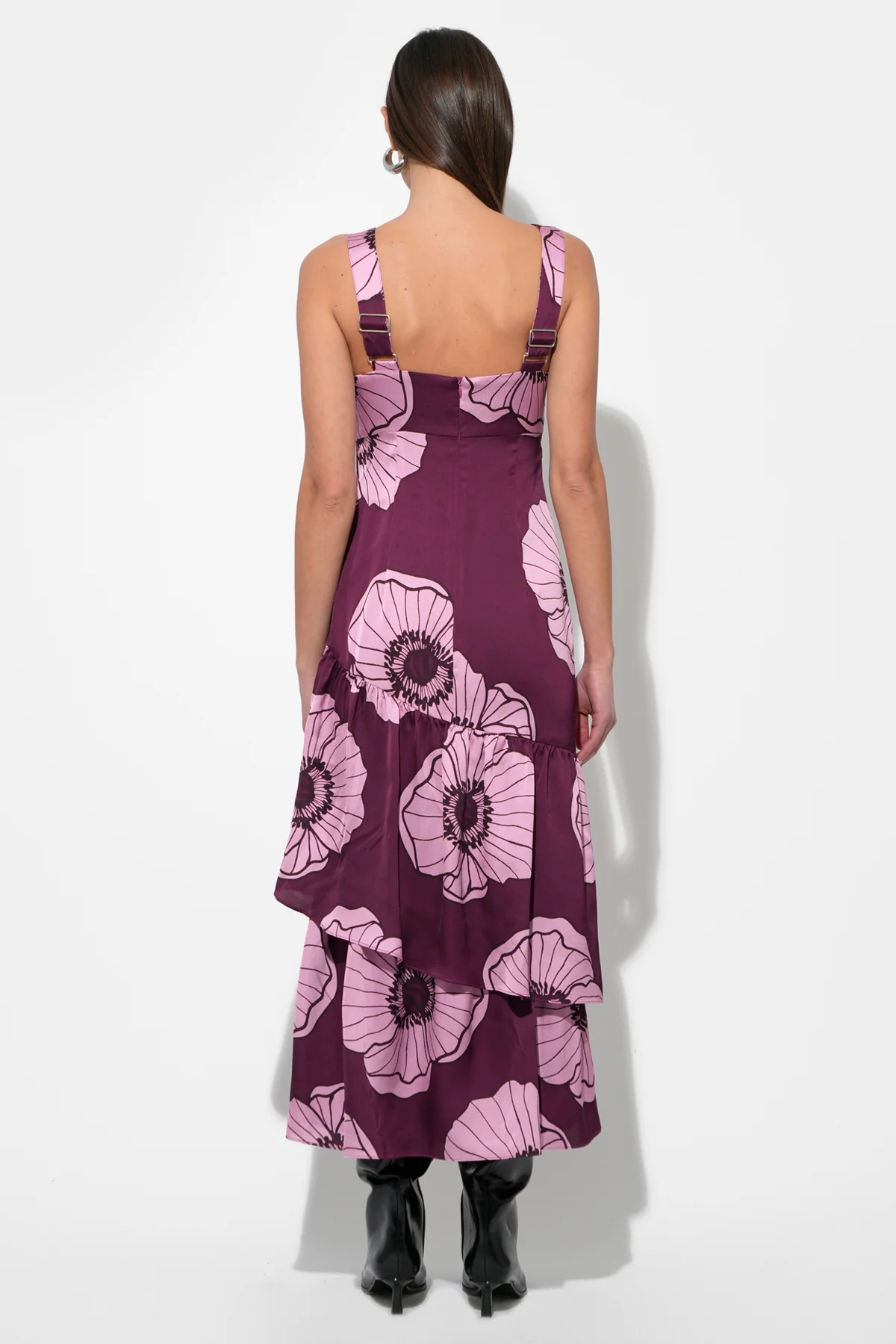 Calla Floral Tiered Midi Dress - Image 4