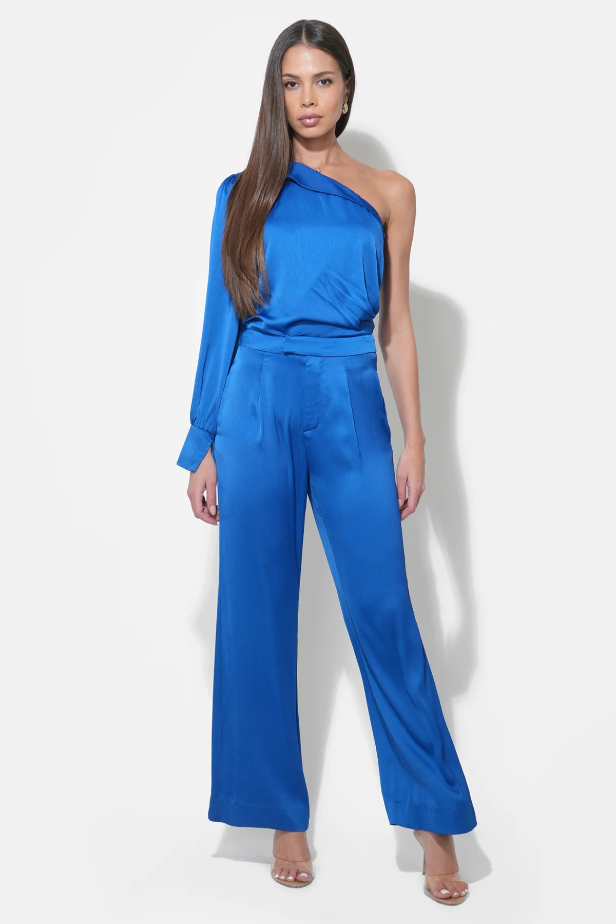 Cameron One Shoulder Satin Top - Image 5