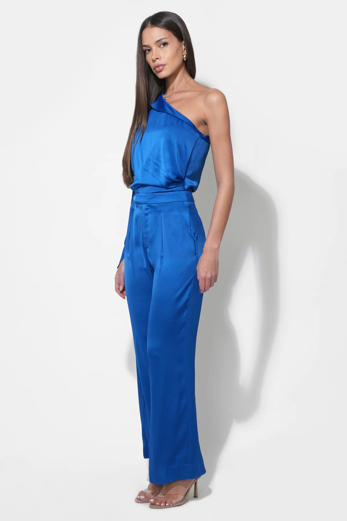 Cameron One Shoulder Satin Top - Image 6