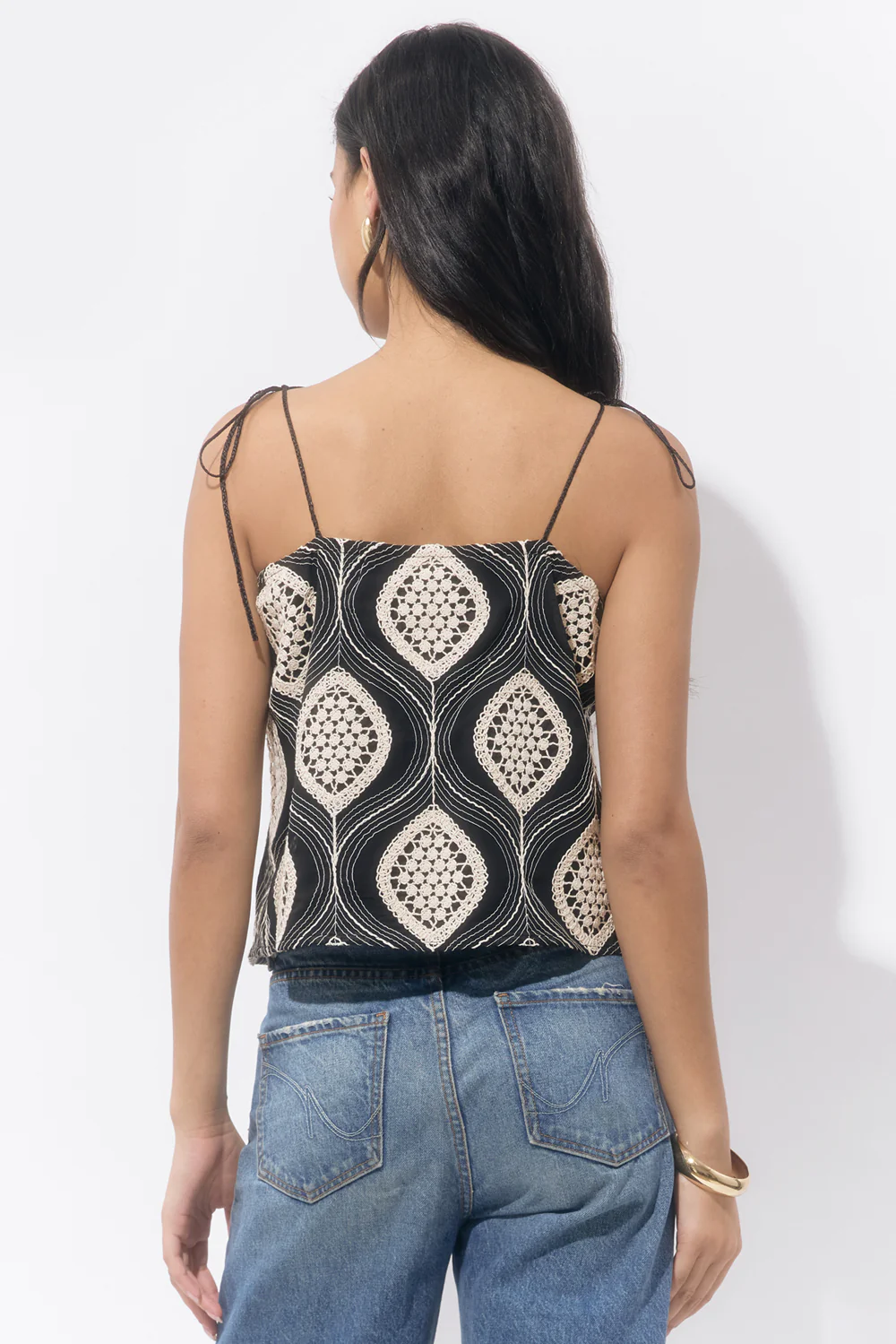 Camila Strappy Embroidered Top - Image 4