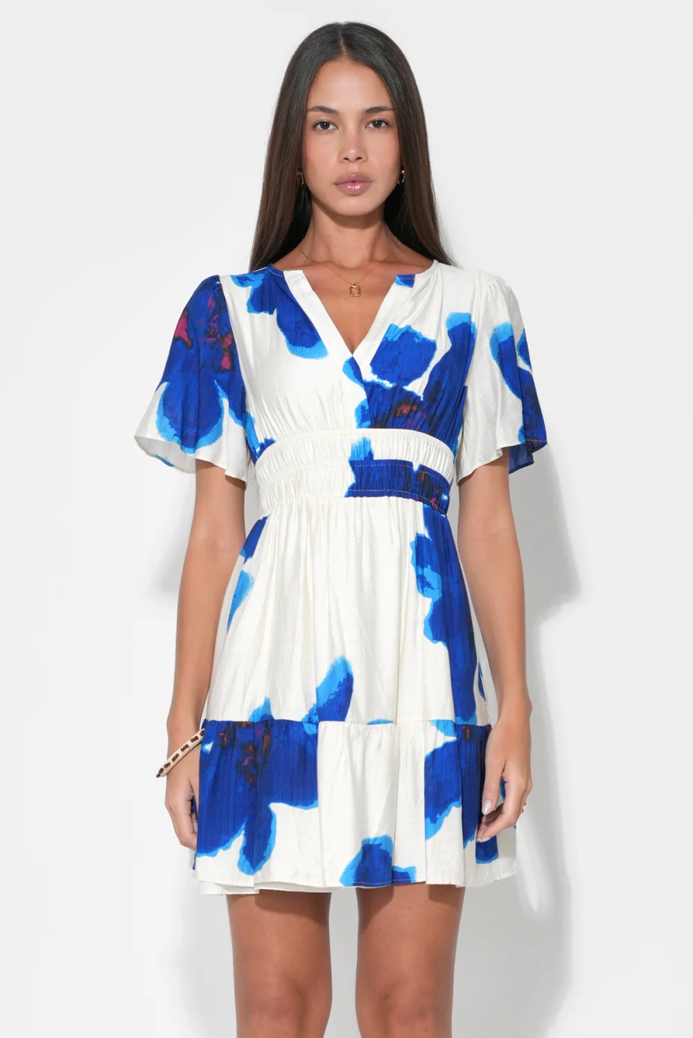 Charlotte Printed Mini Dress - Image 5