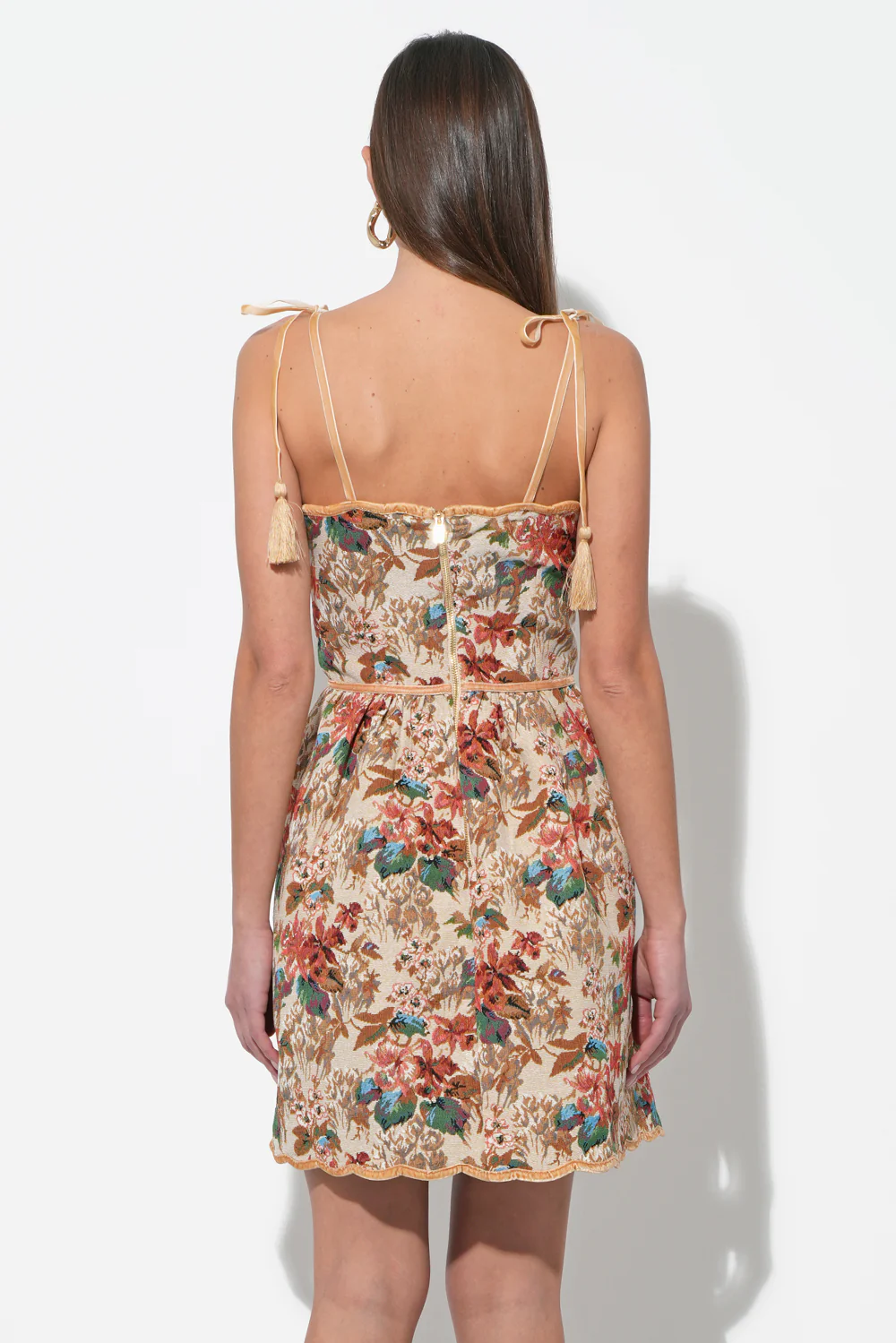 Cindy Tapestry Mini Scalloped Dress - Image 6