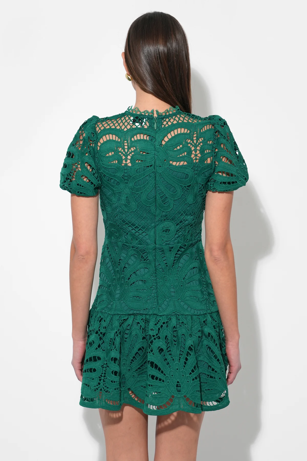 Clarisse A Line Placement Lace Dress - Image 4