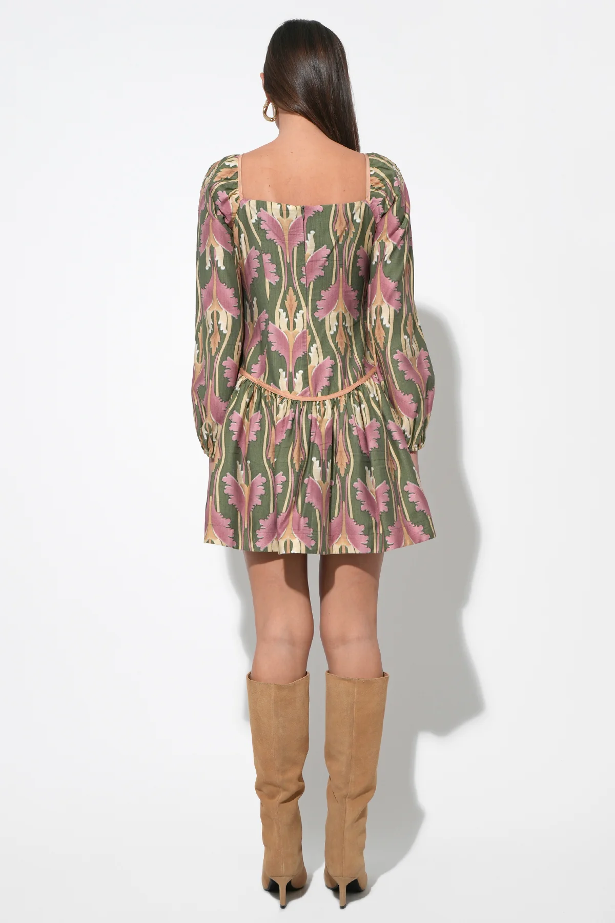 Coralie Drop Waist Floral Mini Dress - Image 6