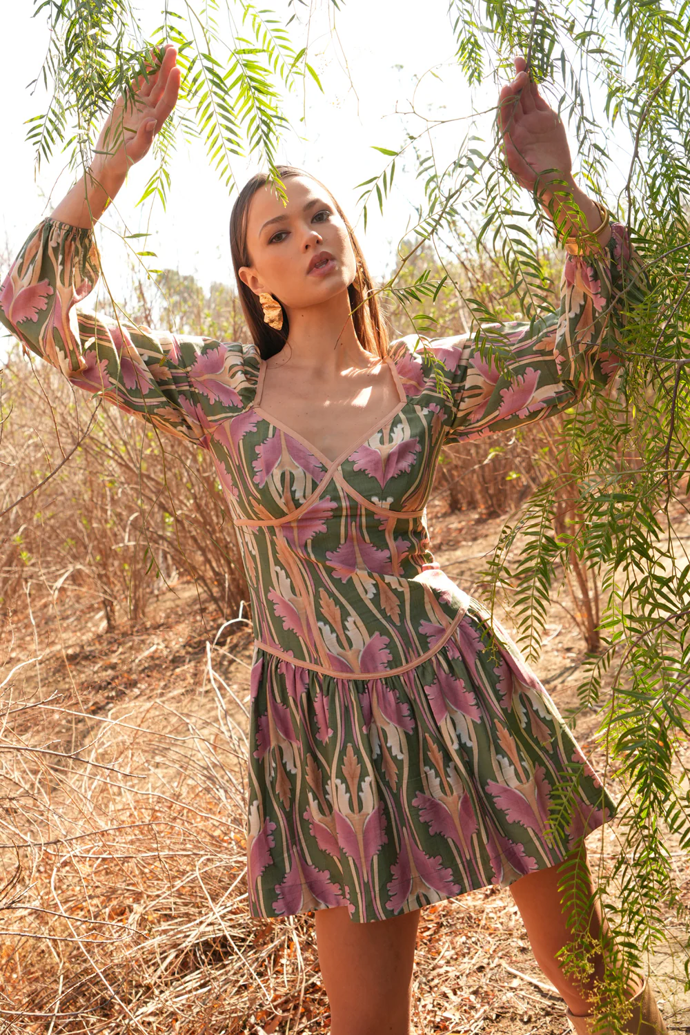 Coralie Drop Waist Floral Mini Dress - Image 7