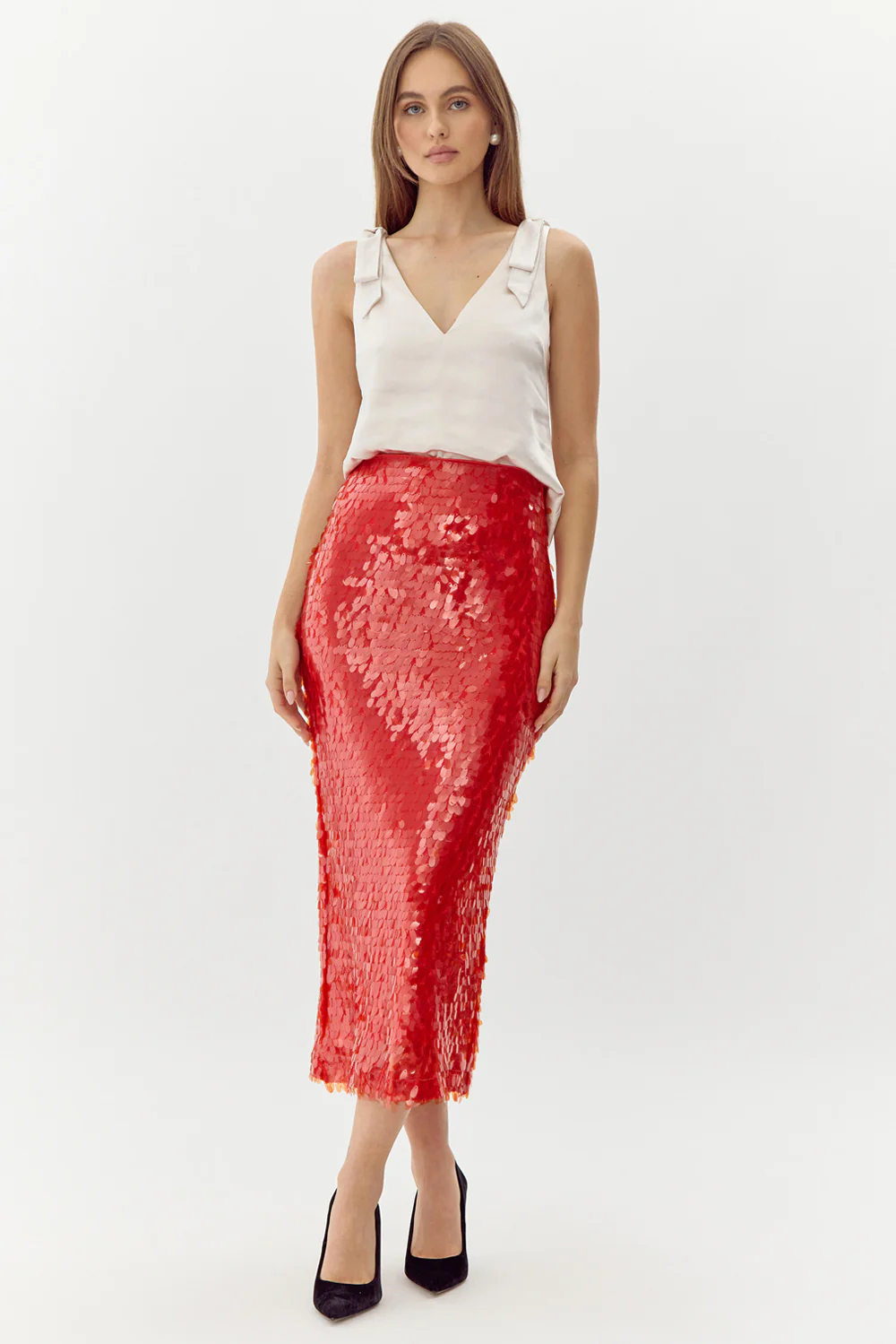 Darius Bow Tie Satin Top - Image 4