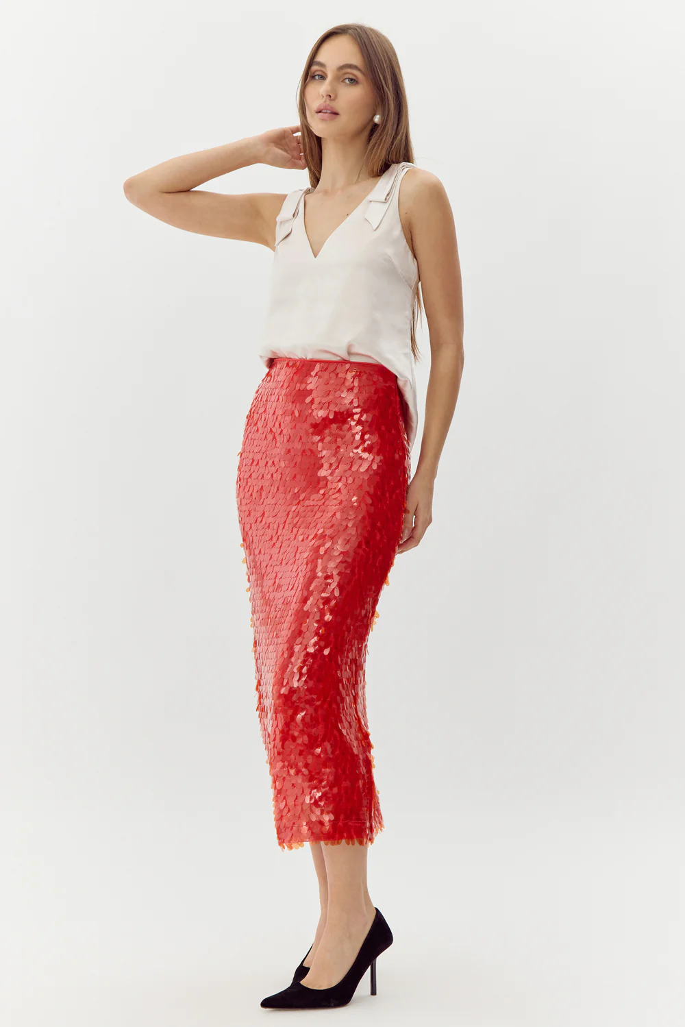 Darius Bow Tie Satin Top - Image 5