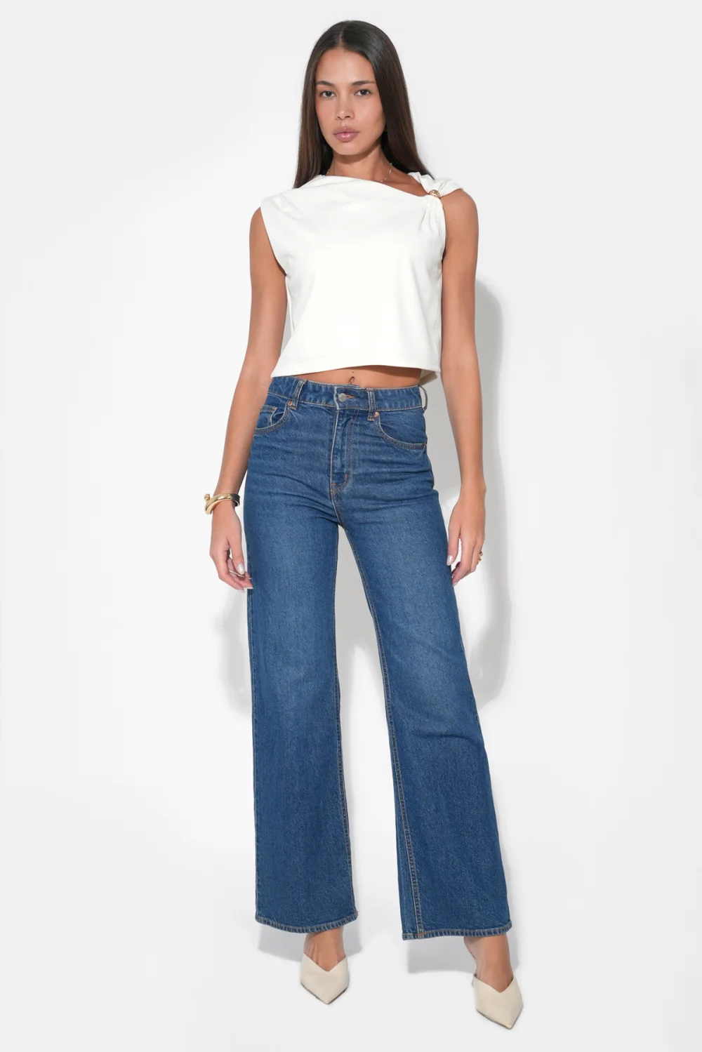 Delilah Asymmetric Neck Top - Image 5