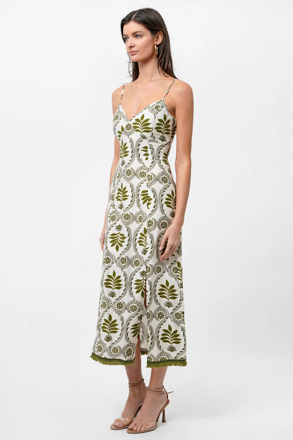 Denna Printed Slip Dress with Tie Back - Image 5