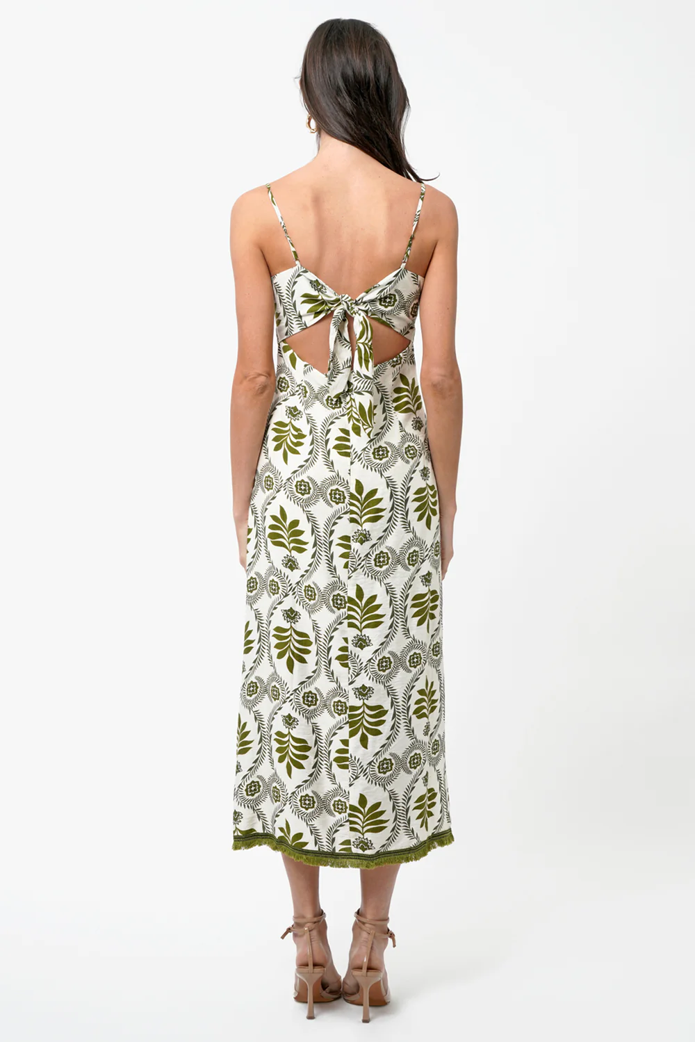 Denna Printed Slip Dress with Tie Back - Image 6