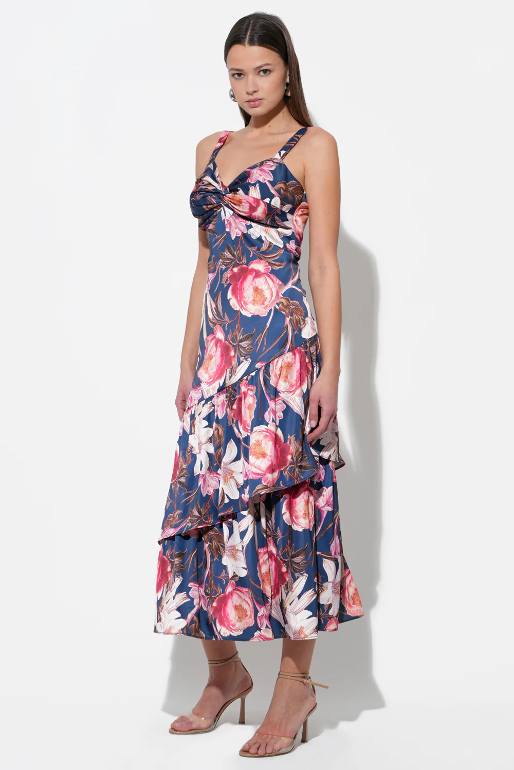 Dione Ruffled Tiered Midi Dress - Image 3