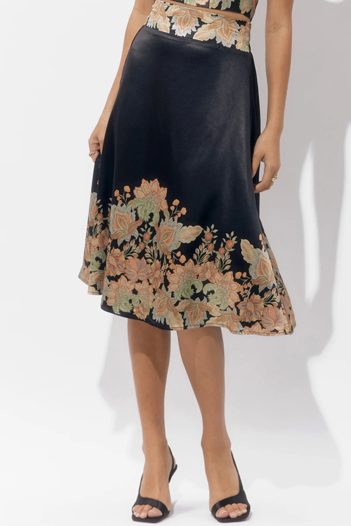 Donis Border Print Maxi Skirt