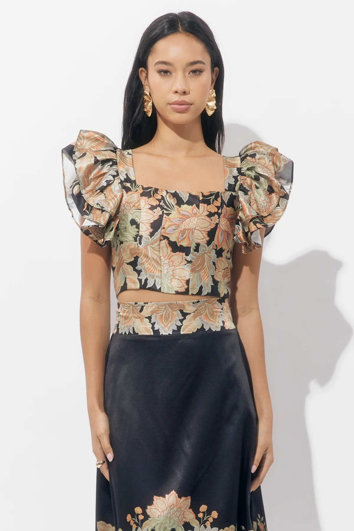 Donis Ruffled Printed Top - Image 4
