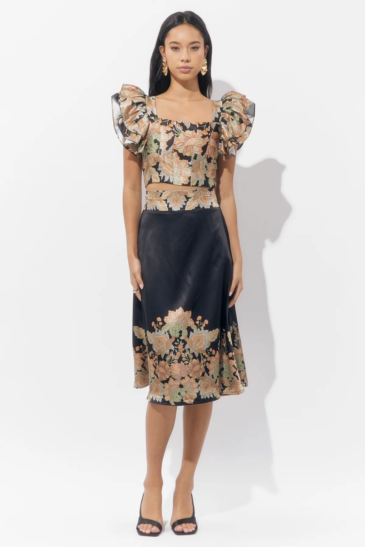 Donis Ruffled Printed Top - Image 6