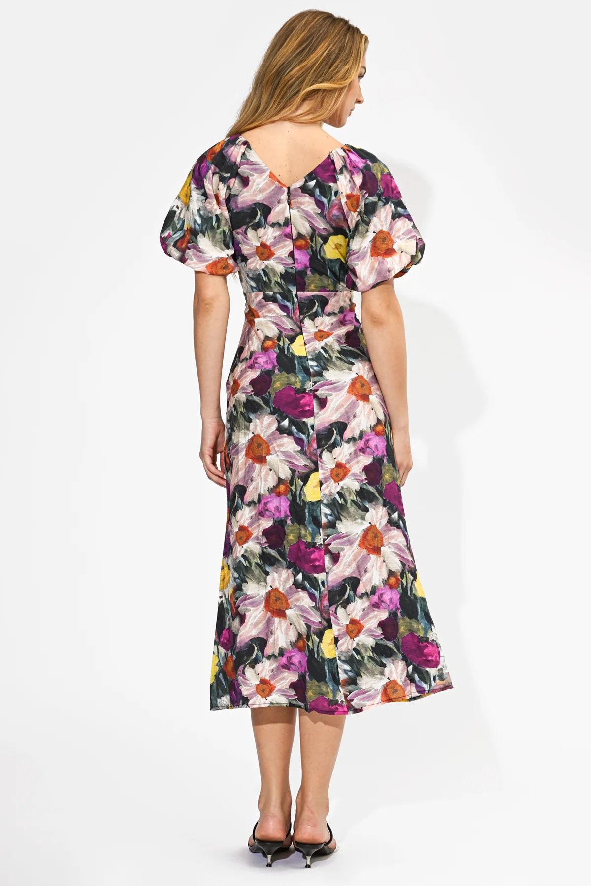 Elinda Ruched Front Midi Dress - Image 5
