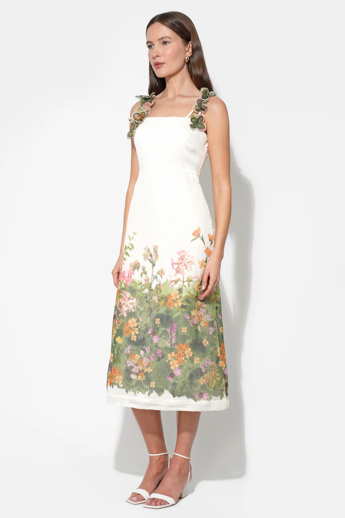 Eloise Braided Printed Floral Midi Dress - Image 3