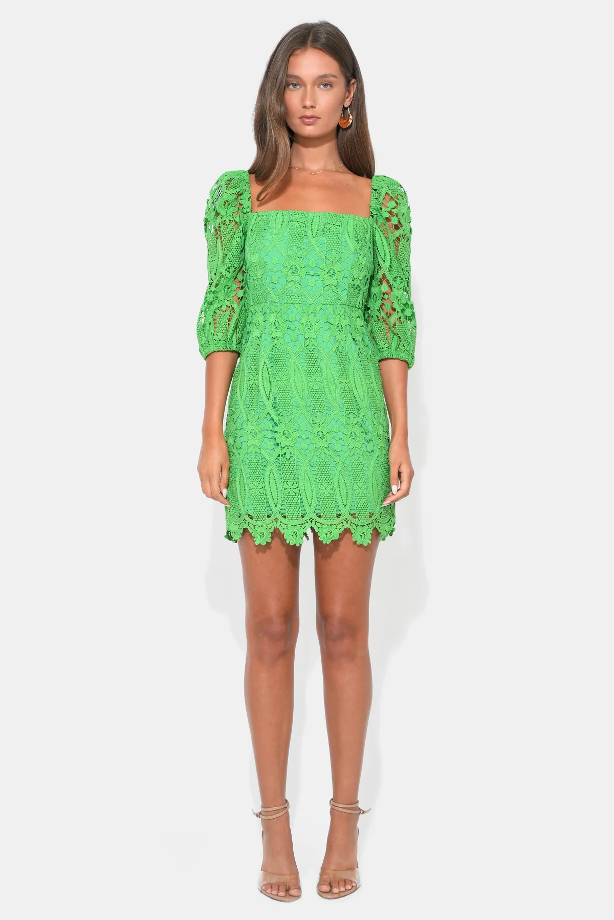 Emery Puff Sleeve Lace Mini Dress - Image 5