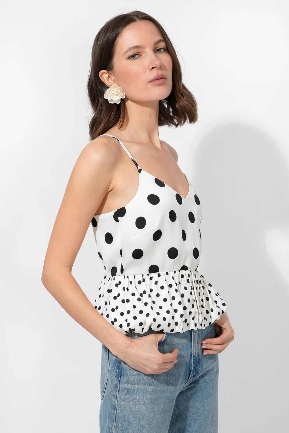 Estella Polka Dot Balloon Top - Image 2