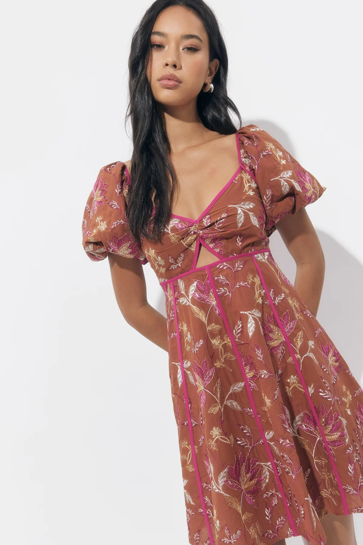 Fernanda Puff Sleeve Mini Dress - Image 3