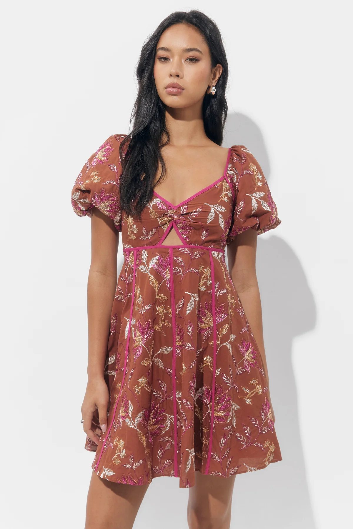 Fernanda Puff Sleeve Mini Dress - Image 4