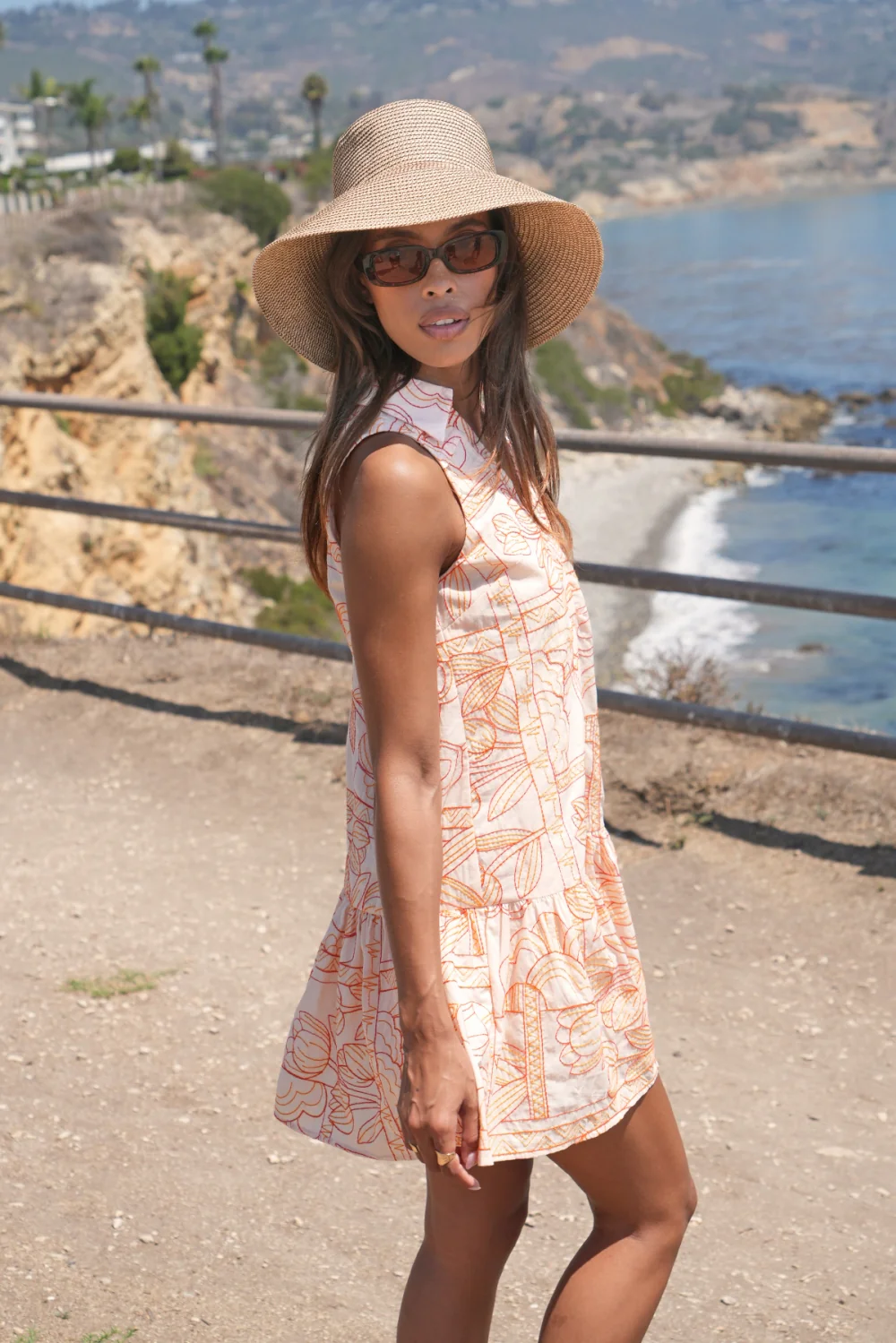 Gemma Embroidery Mini Shirt Dress - Image 8