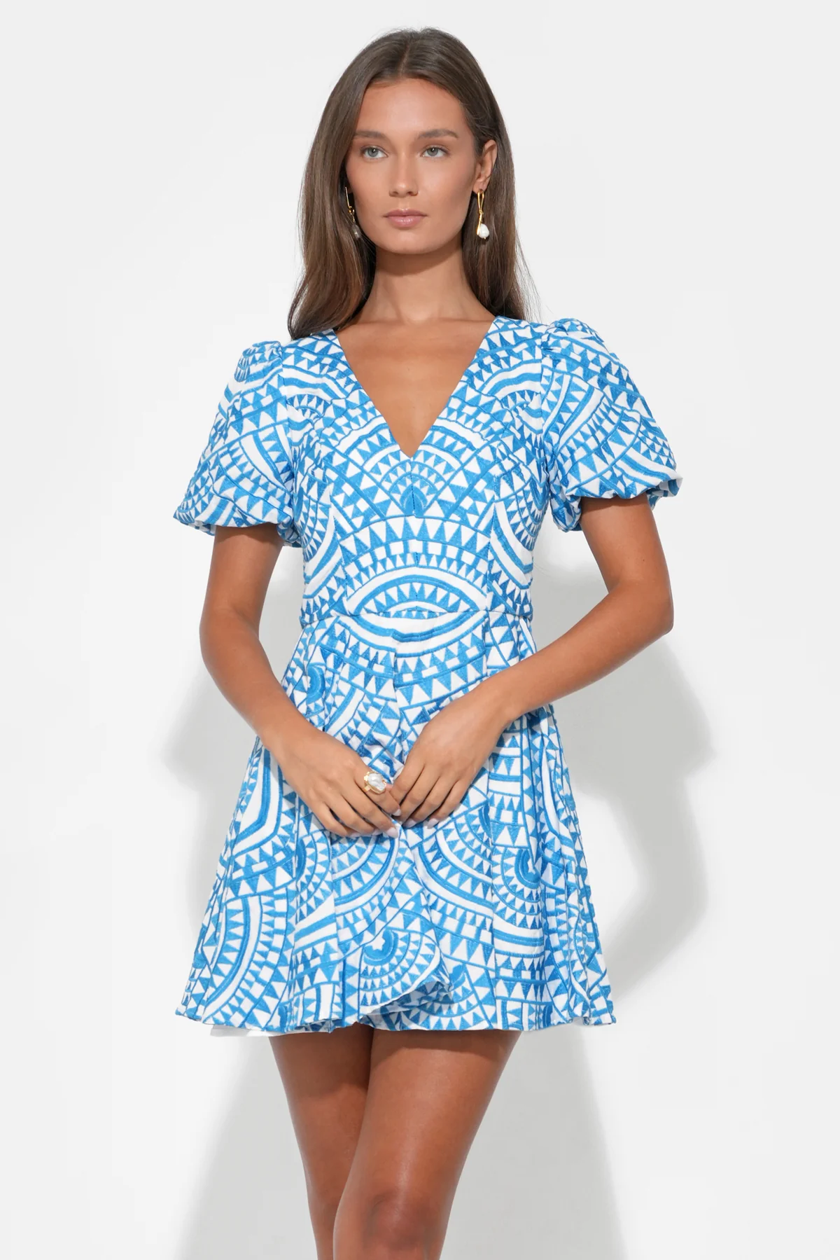 Genesis Fit & Flare Embroidery Mini Dress - Image 4