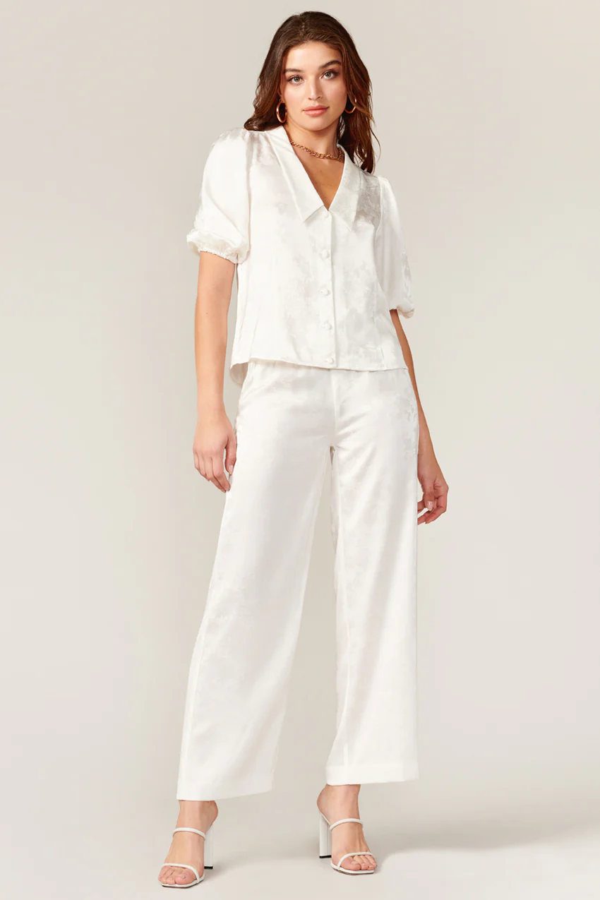 Grace Jacquard Elastic Waist Pant - Image 2